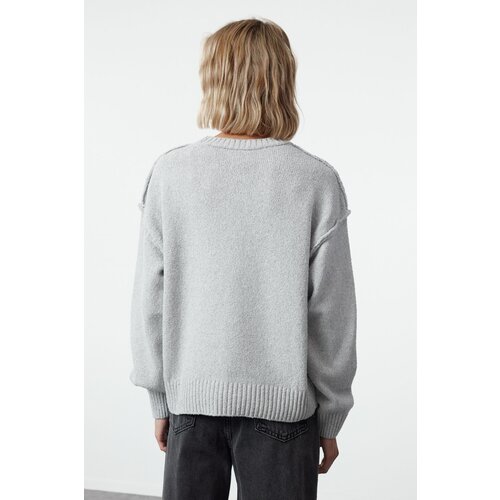 Trendyol Gray More Sustainable Basic Knitwear Sweater Cene