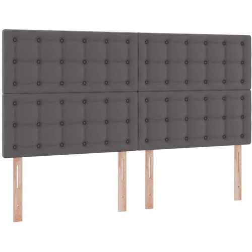  Krevet s od storage s madracem Siva 180 x 200 cm Lažna koža Slike