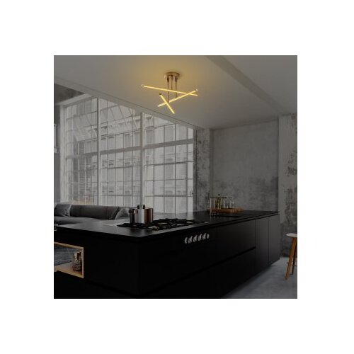 Opviq LED stropna svetilka v zlati barvi 26x51 cm Ledflower &amp;ndash; Slike
