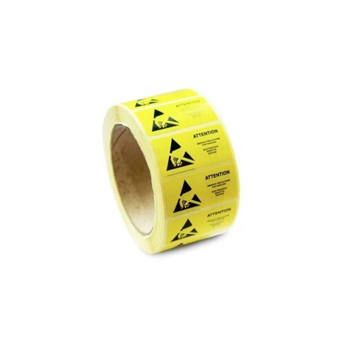  Antistat ESD naljepnica 1000 St. žuta (D x &Scaron;) 50 mm x 25 mm 055-0002 samoljepljivo Cijene