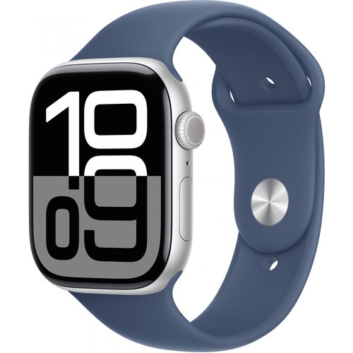 Apple watch series 10 gps + cellular 46mm silver aluminium case with denim sport band - m/l" Cijene