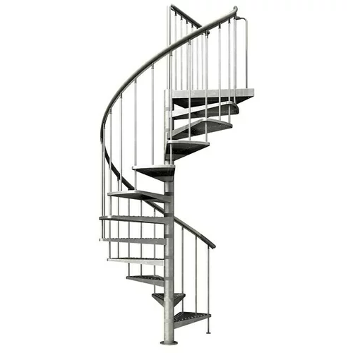 DOLLE Vanjske stepenice Gardenspin (Promjer: 125 cm, Visina kata: 246 cm - 282 cm, Broj gazišta: 12 Kom.)