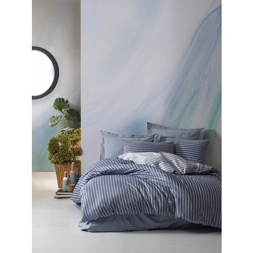Bamboo blue double quilt cover set Cene