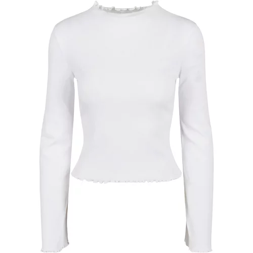 UC Ladies Women's ribbed turtleneck with long sleeves white