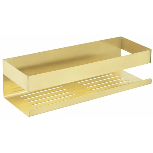Wenko Samonosiva kupaonska polica od nehrđajućeg čelika u zlatnoj boji Genova -