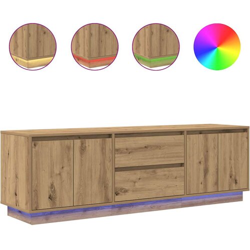 vidaXL TV omarica z LED lučkami artisan hrast 160,5x41x50 cm Cene