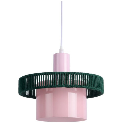 Leitmotiv Temno zelena/rožnata steklena viseča svetilka &amp;oslash; 25 cm Firenze Long &amp;ndash; Slike