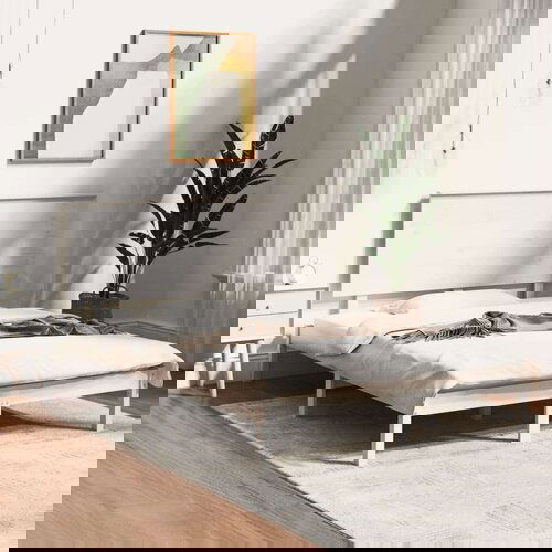  Za krevet od masivne borovine bijeli 120 x 200 cm Cijene