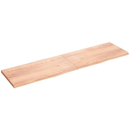 vidaXL Stenska polica svetlo rjava 200x50x4 cm trdna hrastovina Cene