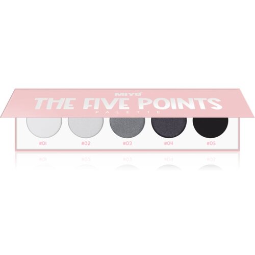 Miyo Eyeshadow The five points paleta senčil za oči odtenek 02 Smokey 1 kos Cene