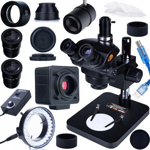 Rosfix CAPELLA PRO MSCP-T-PS1-B &ndash; MIKROSKOP TRINOKULARNI 7&ndash;45X | KAMERA USB 5MP, LED 56, BARLOW 0,5X, C-MOUNT, (5000036407) Cene