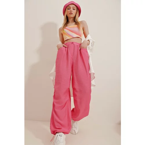 Trend Alaçatı Stili Pants - Pink - Relaxed