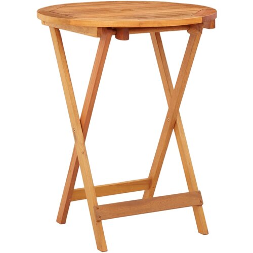 The Living Store Zložljiva vrtna miza &amp;Oslash;60x75 cm trden evkaliptusov les - Vrtna Miza, (21466886) Slike