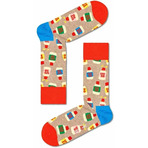 Happy Socks Čarape Light Brown boja: bež