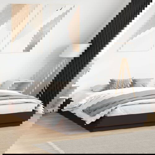 Furnova Posteljni okvir z LED diodami črn 160x200 cm, (21937886) Slike