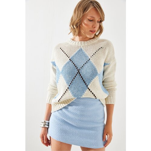 Bianco Lucci Women's Checkered Sweater Cijene