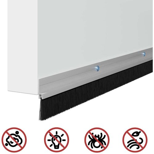  Držač četke za vrata 12 pcs Srebrno 100 cm Aluminijski legura Slike