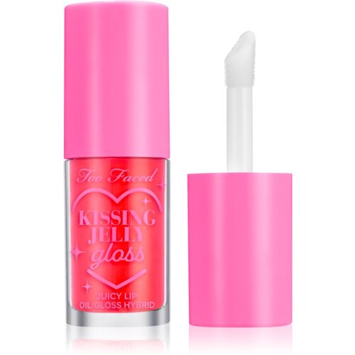 Too Faced Kissing Jelly Lip Oil Gloss oljast sijaj za ustnice za intenzivno vlažnost odtenek Sour Watermelon 4,5 ml Cene