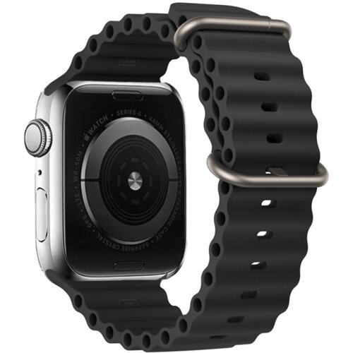  SILIKONSKA NARUKVICA ZA APPLE WATCH 42/44/45/49 DIZAJN 1 CRNA Cijene