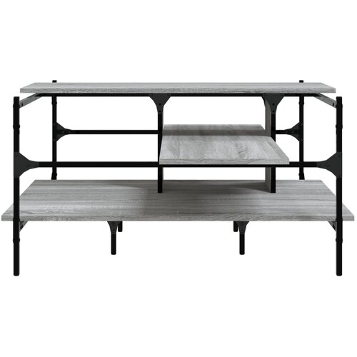  Stolić za kavu siva boja hrasta 100x100x48,5 cm Slike