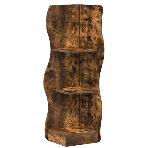  Kutna polica Dimljeni hrast 34 x 33 x 102 cm Konstruirano drvo Slike