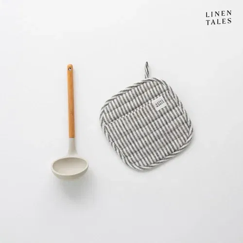 Linen Tales Lanena kuhinjska rokavica Thin Black Stripes –