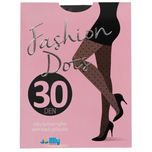 LILLY ženske čarape fashion dots 30 nero 2 Cene
