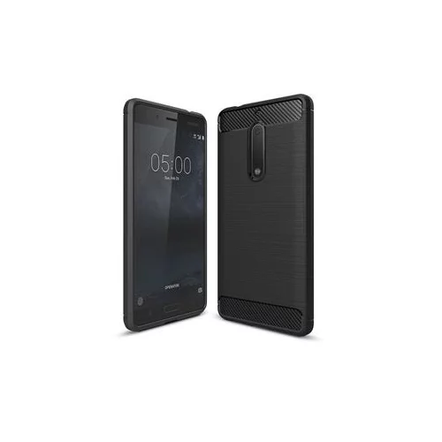  Silikonski ovitek za Nokia 6 - mat carbon črn