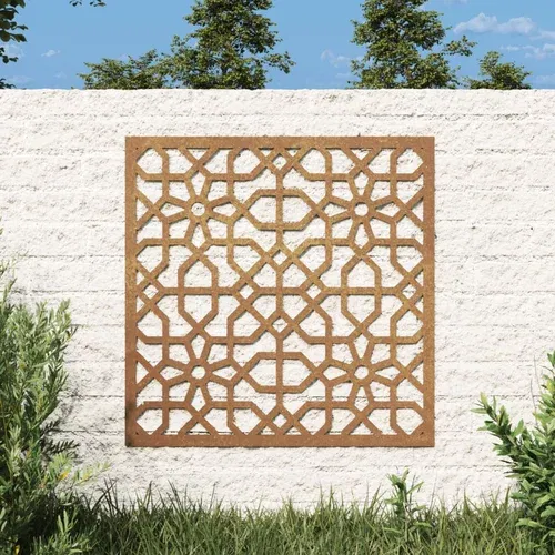  Vrtni zidni ukras 55 x 55 cm čelik COR-TEN s maurskim uzorkom