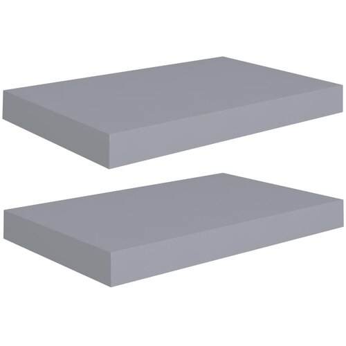 Maison Chic 2 kosi Stenske Police - Viseče police sive 40x23x3,8 cm MDF, (21758656) Cene