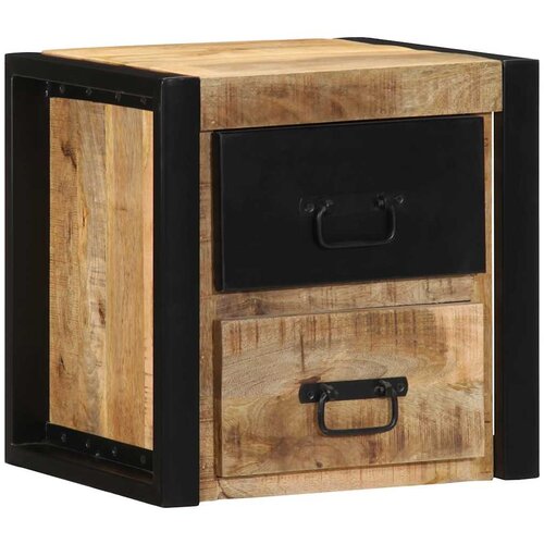 Maison Chic Dvo delni komplet Nočne omarice - Nočne mize 40x35x40 cm Masivni neobdelan les Mango, (21688719) Cene
