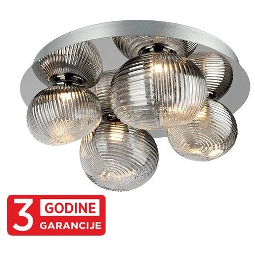 Mitea led plafonska lampa hrom + smoky prisma MAC9401-4 4x4W 3000K 3Y Cene