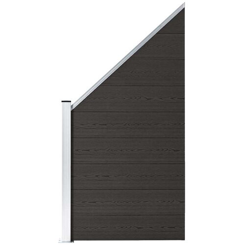 PANEL za ogradu WPC 95 x (105 - 180) cm crni Cijene