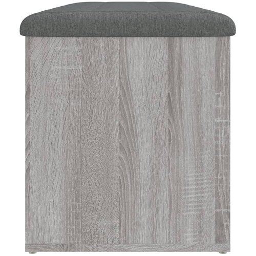  Klupa za cipele siva boja hrasta 102x42x45 cm konstruirano drvo Slike