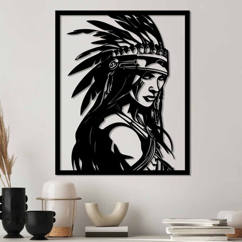 Wallity zidna dekoracija tribal chief, 45 x 56 cm, crna Cene