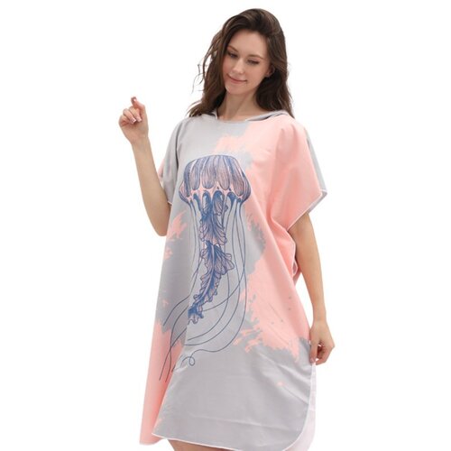 INF Adult Quick-Dry Microfiber Changing Poncho Robe with Hood, Absorbent, (5000235725) Cene