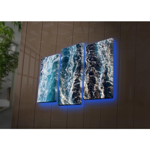 Wallity 3PATDACT-27 multicolor decorative led lighted canvas painting (3 pieces) Cene