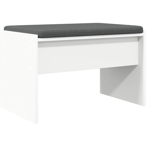  Klupa za hodnik s jastukom Bijelo 63 x 38 x 40 cm Slike