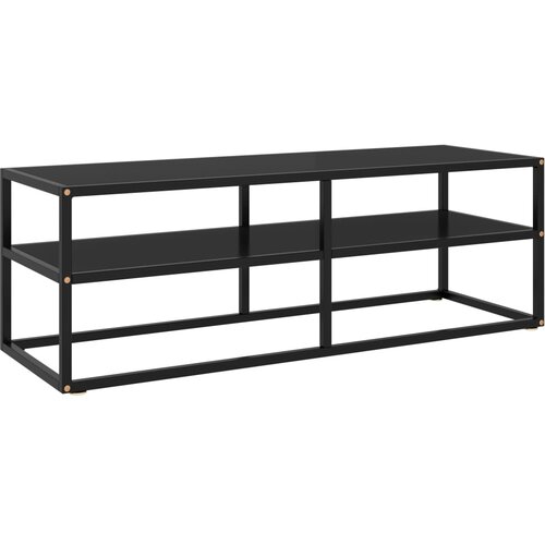 The Living Store TV omarica črna in črno steklo 120x40x40 cm - TV Omarica, (21375563) Slike