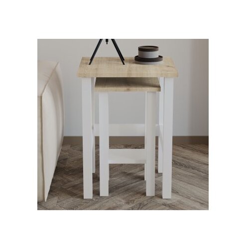 Hanah home Set stočića Gina 2 White Sapphire Oak Cene