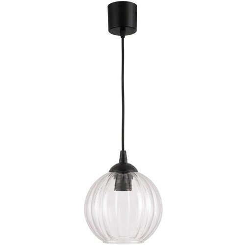 Brilagi LED luster na sajli RETRO GLASS 1xE27/60W/230V prečnik 18 cm crna/prozirna Slike