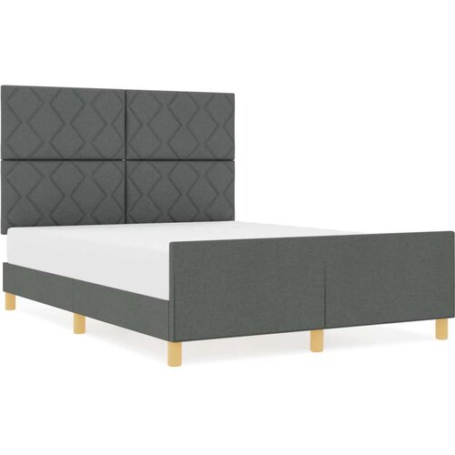 VidaXL Tamno sivi krevet 160x200 cm tkanina Slike