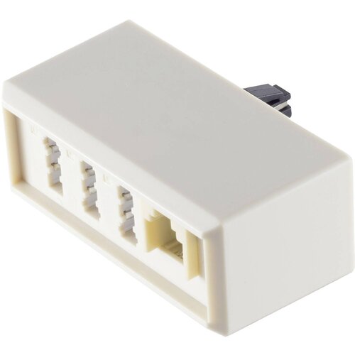 Shiverpeaks telefon adapter [1x moški konektor TAE-F - 2x ženski konektor TAE-NFF\, RJ11 vtičnica 6p4c] bela, (20411382) Cene