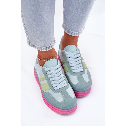Boto Low Platform Sneakers Blue Ovivene Slike