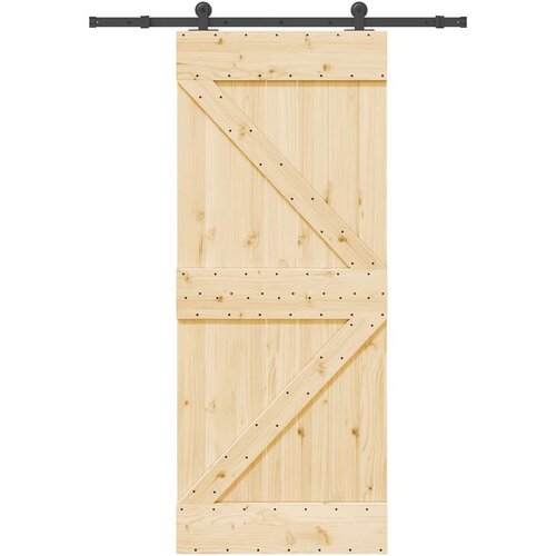 vidaXL Klizna vrata s priborom za montažu 85 x 210 cm masivna borovina Cijene
