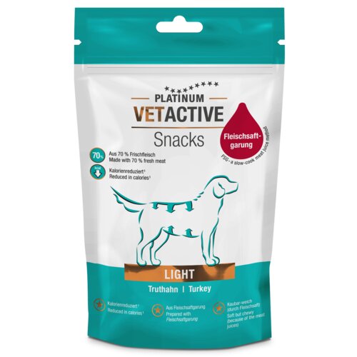 Platinum poslastica za pse sa ukusom ćuretine vetactive snack light 200g Cene