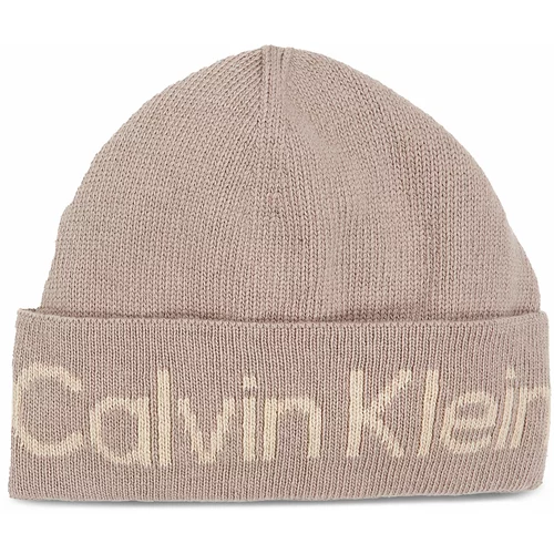 Calvin Klein Kapa Logo Reverso Tonal Beanie K60K611151 Doeskin PBP
