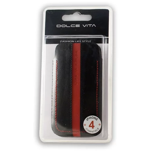 Dolce Vita torbica LIC020 črn z rdečo črto za iPhone 4
