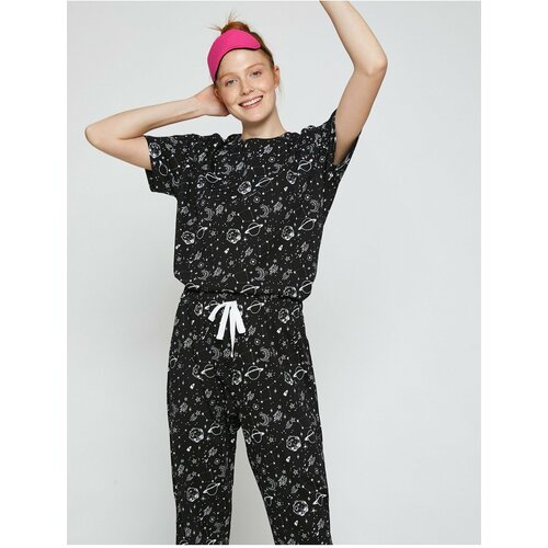 Koton Pajama Set - Black - Graphic Slike