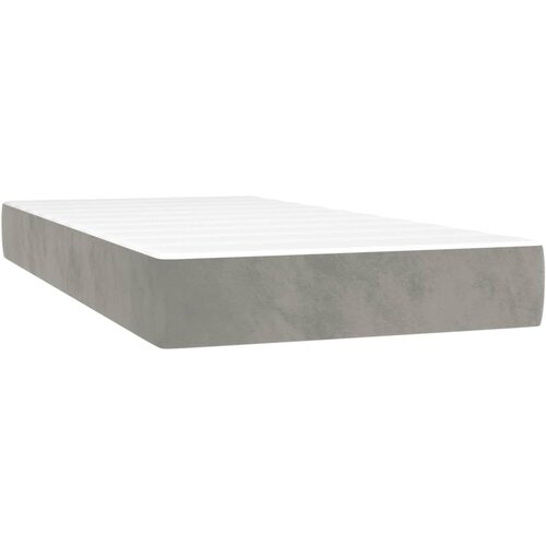 Box spring krevet s madracem svjetlosivi 90x190 cm bar&amp;scaron;unasti Slike